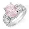 Image 1 : OVERSTOCK 6.25ct PINK KUNZITE & DIAMOND RING WHITE GOLD