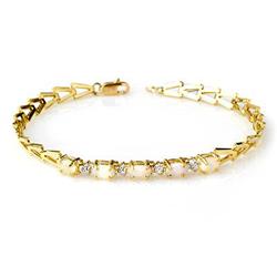 CERTIFIED .75 ctw OPAL LADIES BRACELET YELLOW GOLD