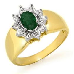 ACA CERTIFIED 0.50 ctw EMERALD LADIES RING YELLOW GOLD