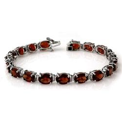 OVERSTOCK 28.00ctw GARNET TENNIS BRACELET WHITE GOLD