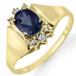 CERTIFIED 1.28 ctw SAPPHIRE & DIAMOND LADIES RING GOLD