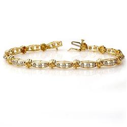 CERTIFIED 0.65 ctw DIAMOND LADIES BRACELET YELLOW GOLD