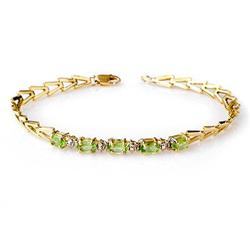 ACA CERTIFIED 1.0ct PERIDOT LADIES BRACELET YELLOW GOLD