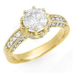 FAMOUS 1.75ctw DIAMOND ENGAGEMENT RING 14KT YELLOW GOLD