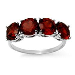 OVERSTOCK ACA CERTIFIED 3.66 ctw GARNET RING WHITE GOLD