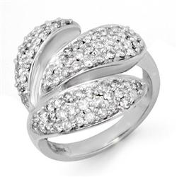 RIGHT-HAND 1.0ctw DIAMOND LADIES RING WHITE GOLD 14KT