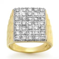 OVERSTOCK 2.00ctw DIAMOND MEN'S RING 14KT YELLOW GOLD