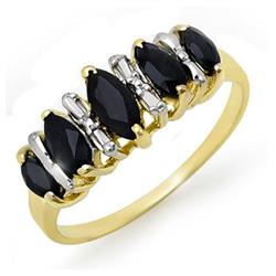 CERTIFIED 1.02 ctw SAPPHIRE LADIES RING YELLOW GOLD