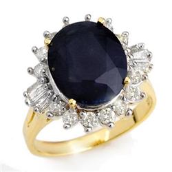 CERTIFIED 8.99ctw SAPPHIRE & DIAMOND RING 14KT GOLD