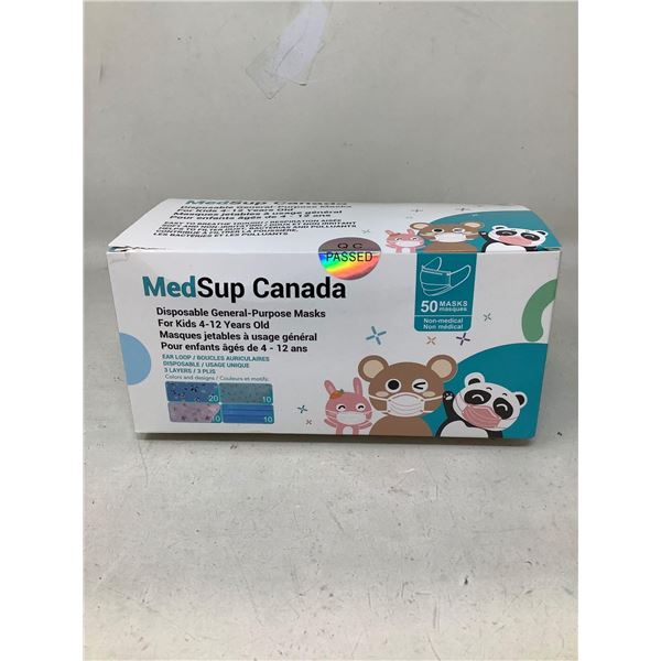 Med Sup Canada Disposable General Purpose Masks (ages 4-12)