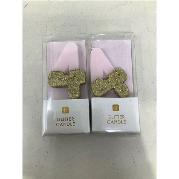 Lot Of 2 Glitter Candles