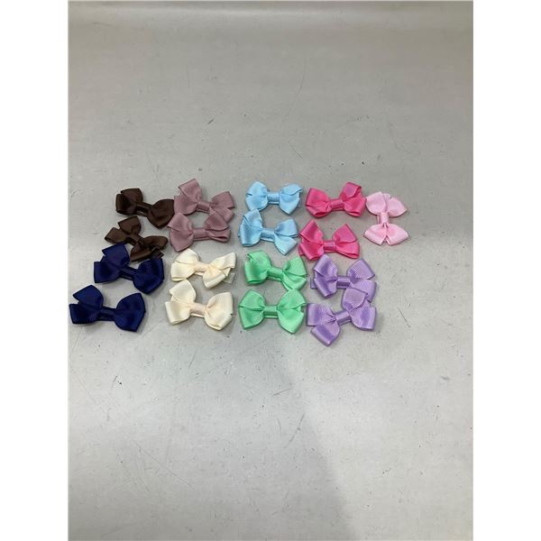 Assorted Bow Barrettes Lot Of 17