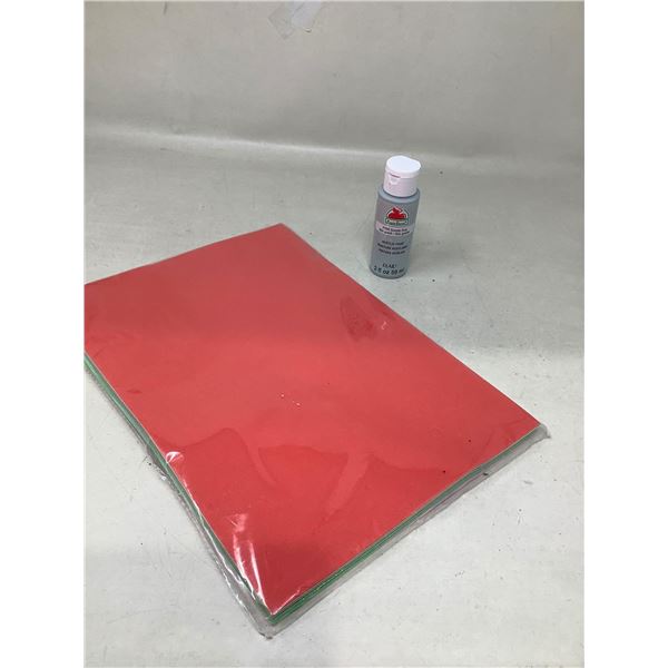 Colored Paper W/Acrylic Paint