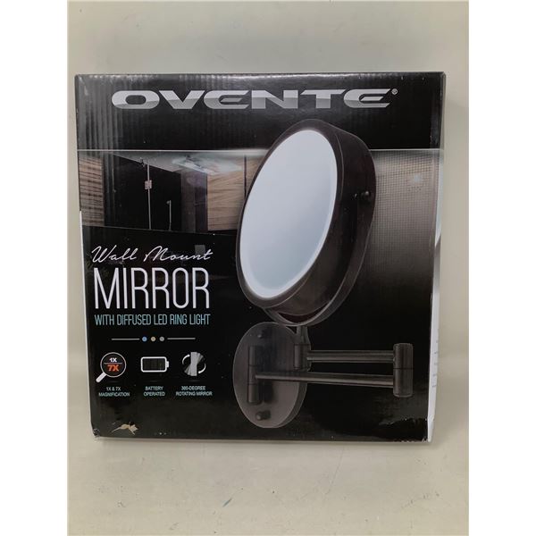 Wall Mount Mirror W/ Diffused LED Ring Light