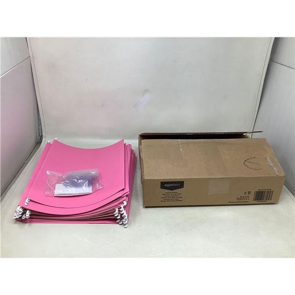 Amazon Basics Hanging Folders Letter Size Pink 25- Count