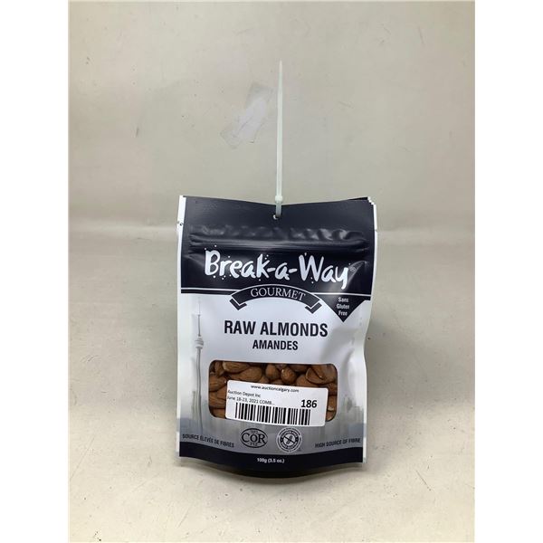 Break A Way Raw Almonds (6 X 100G)