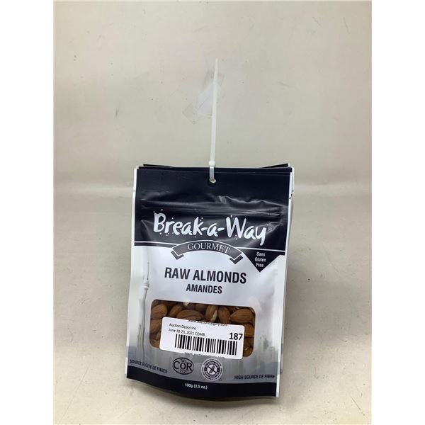 Break A Way Raw Almonds (6 X 100G)