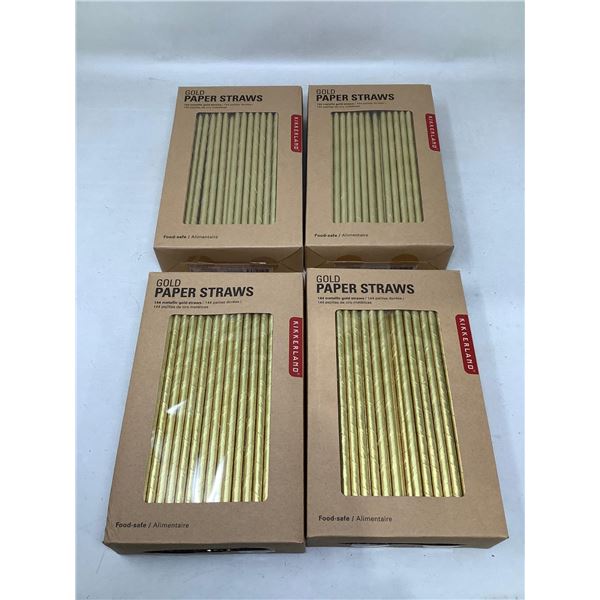 Box of Gold Paper Straws (4 x 144)