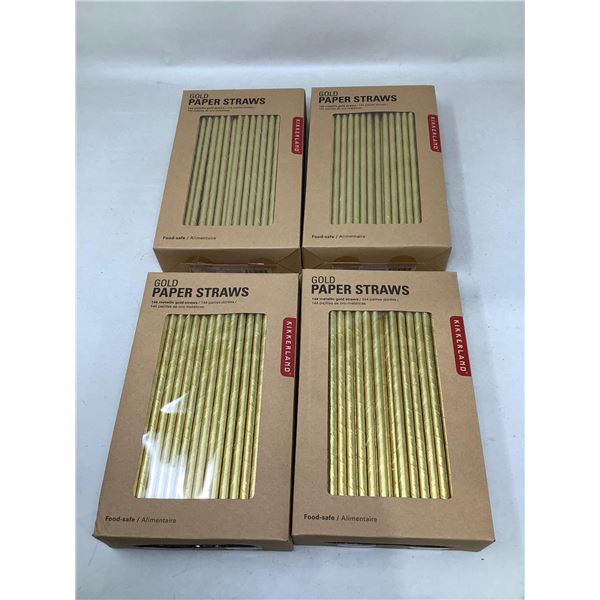 Box of Gold Paper Straws (4 x 144)