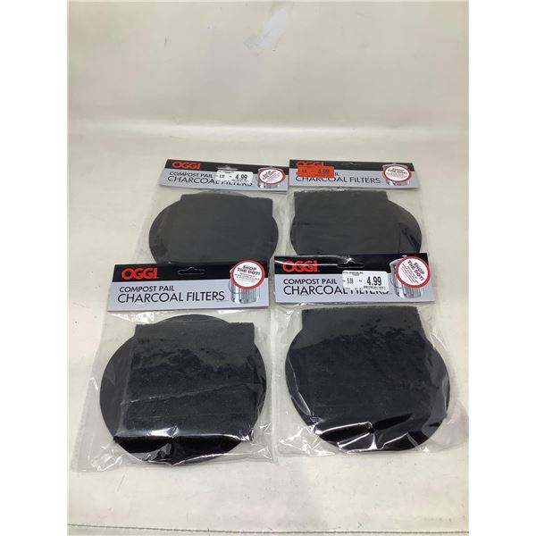 Lot of 4 Compost Pail Charcoal Filters (4)