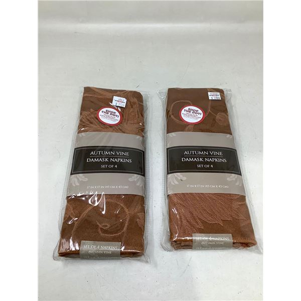 Damask Napkins- Autumn Vine (2 x 4)