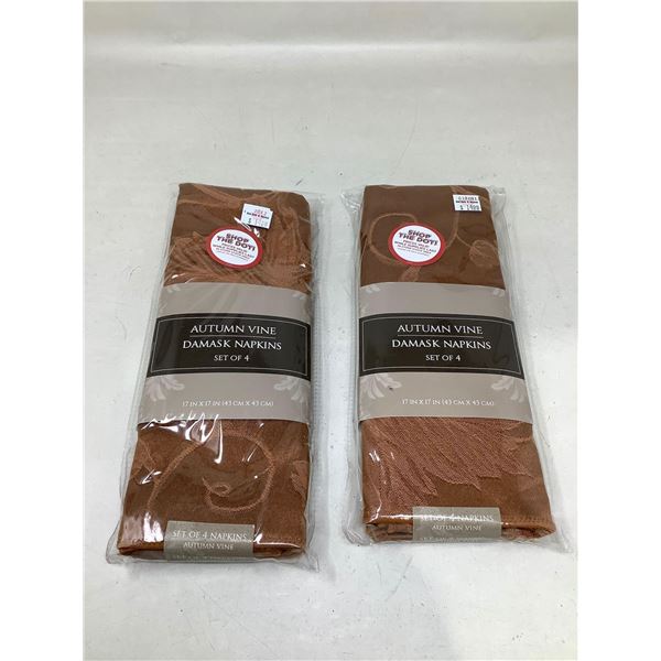 Damask Napkins- Autumn Vine (2 x 4)