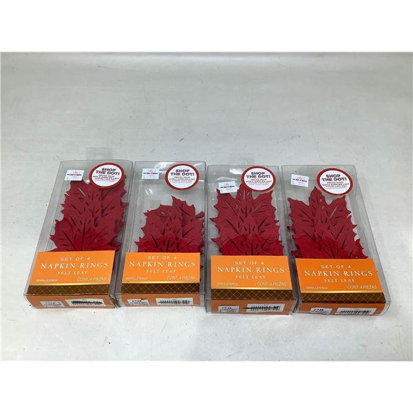 Felt Leaf Napkin Rings (4 x 4)