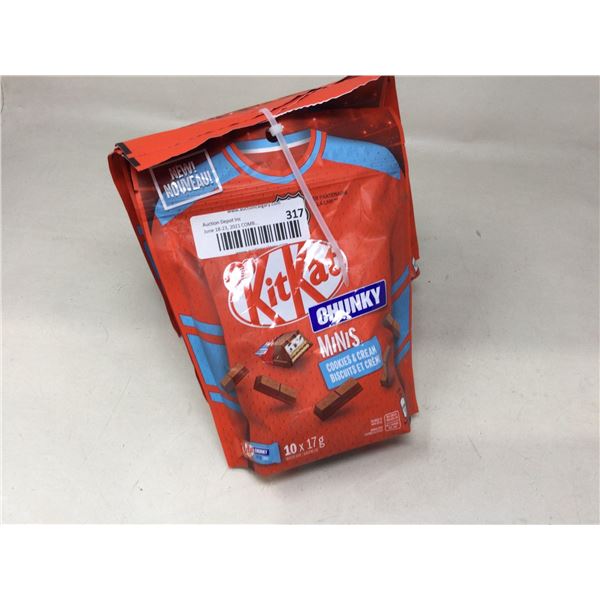Kit Kat Chunky Minis Cookies & Cream Lot Of 5 (10 X 17G)