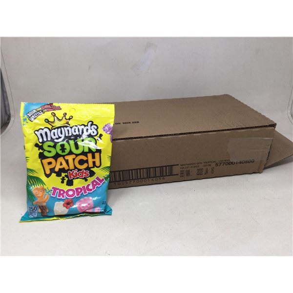 box of Maynards sour patch kids tropical flavored, 12x185g