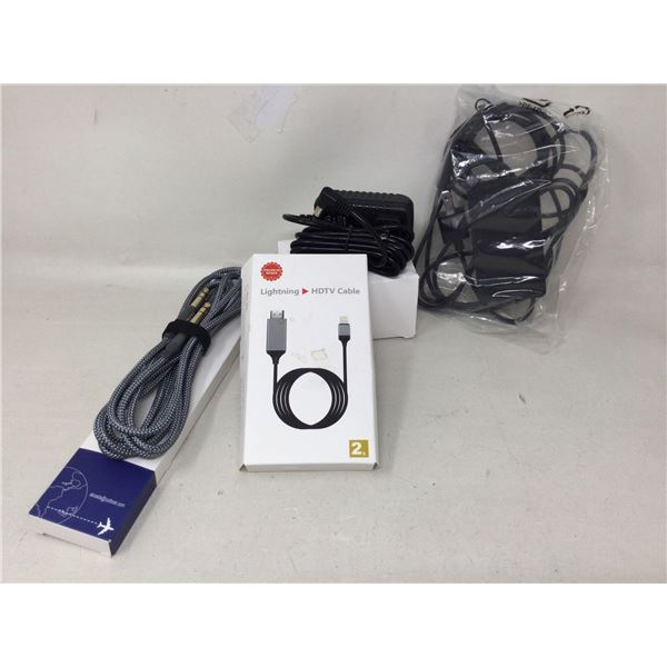 lot of 4 assorted charging and multipurpose cables