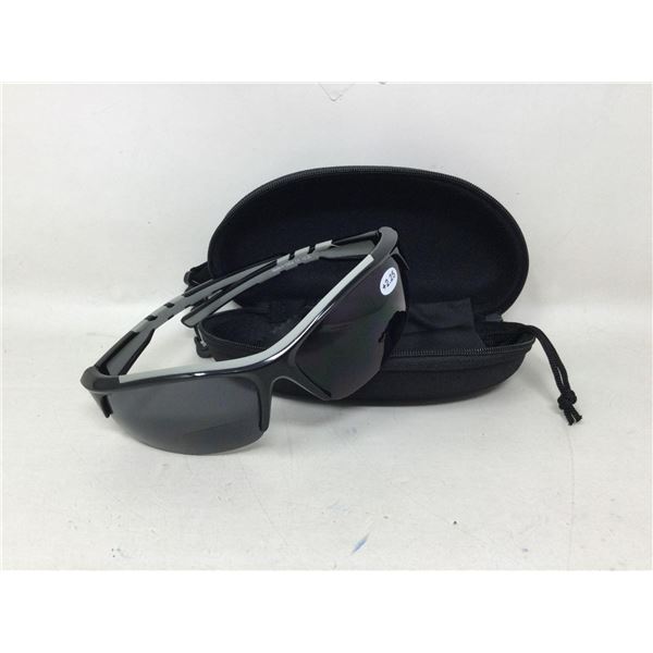 NEW 2.25 Magnifier Bike Sunglasses with case