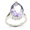 Image 1 : Silver Pink Amethyst(9.3ct) Rhodium Plated Ring (~weight 5.3g)