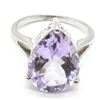 Image 2 : Silver Pink Amethyst(9.3ct) Rhodium Plated Ring (~weight 5.3g)