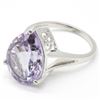Image 4 : Silver Pink Amethyst(9.3ct) Rhodium Plated Ring (~weight 5.3g)