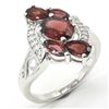 Image 2 : Silver Garnet Cz(2.9ct) Rhodium Plated Ring (~weight 3.4g)