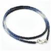 Image 2 : Silver Certified Blue Sapphire(41.8ct) Shaded Necklace (~weight 9.4g)