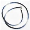 Image 3 : Silver Certified Blue Sapphire(41.8ct) Shaded Necklace (~weight 9.4g)
