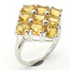 Image 2 : Silver Citrine(3.1ct) Rhodium Plated Ring (~weight 4.85g)