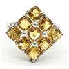 Image 3 : Silver Citrine(3.1ct) Rhodium Plated Ring (~weight 4.85g)