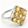 Image 4 : Silver Citrine(3.1ct) Rhodium Plated Ring (~weight 4.85g)