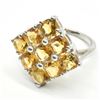 Image 5 : Silver Citrine(3.1ct) Rhodium Plated Ring (~weight 4.85g)