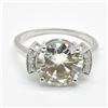 Image 3 : Silver Certified Moissanite (Round 10.50 & 1.5 Mm)(3.85ct) Rhodium Plated Test And Looks Better Than