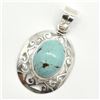 Image 3 : Silver Turquoise(8.9ct) Pendant (~weight 5.7g)