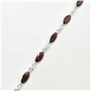 Image 2 : Silver Garnet (10.8ct) Bracelet (~weight 5.45g)