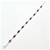 Image 3 : Silver Garnet (10.8ct) Bracelet (~weight 5.45g)