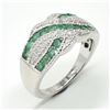 Image 2 : Silver Emerald Cz(2.3ct) Rhodium Plated Ring (~weight 5.25g)