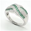 Image 3 : Silver Emerald Cz(2.3ct) Rhodium Plated Ring (~weight 5.25g)