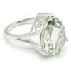 Image 4 : Silver Green Amethyst(8.1ct) Rhodium Plated Ring (~weight 4.85g)