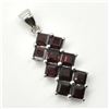 Image 2 : Silver Garnet(2.9ct) Rhodium Plated Pendant (~weight 3.55g)