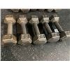 Image 2 : Lot of Hex Iron Dumbbells 5 x 8Lbs